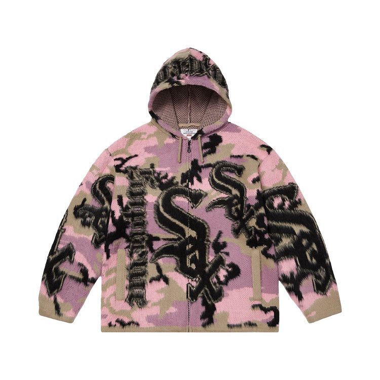 

Свитер Supreme x Chicago White Sox Zip Up Hooded Sweater, Pink Camo