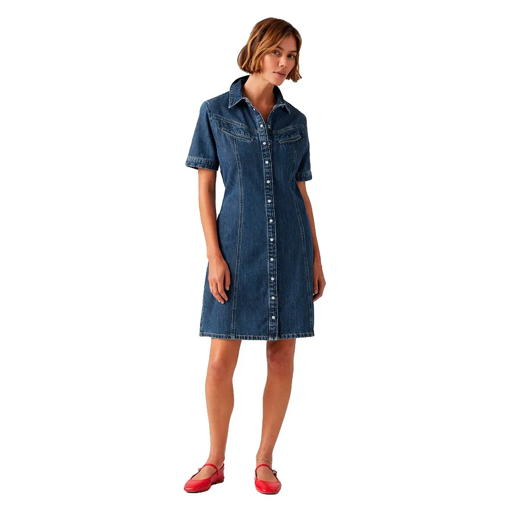 

Платье с коротким рукавом Levi's Rinoa Denim, синий