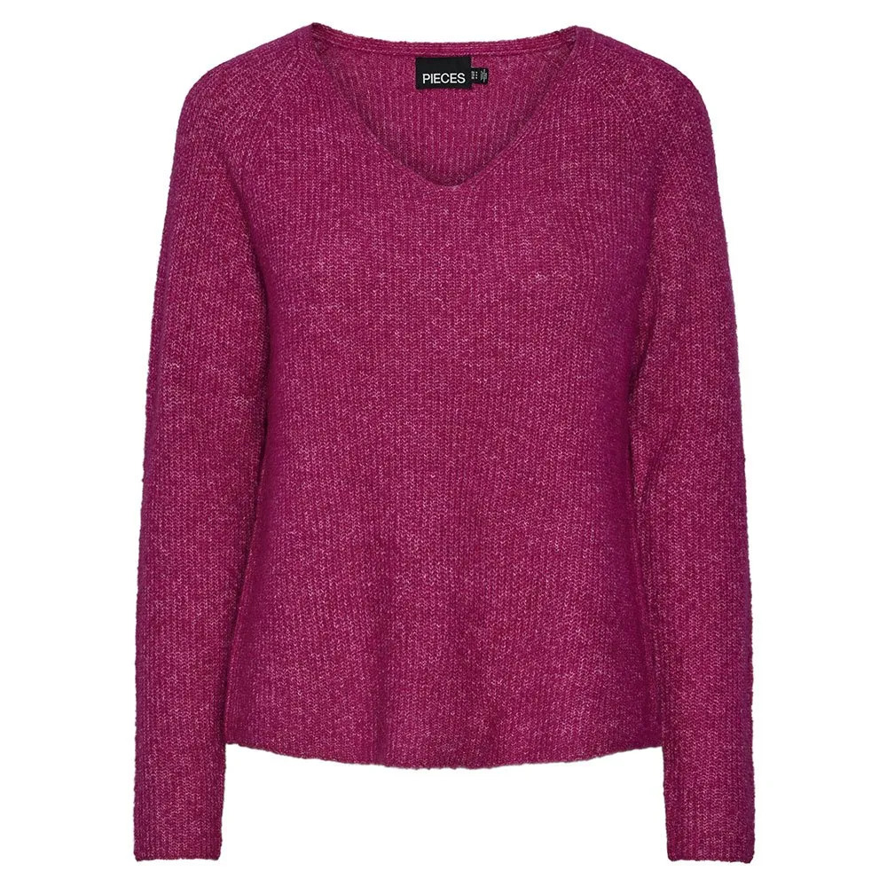 

Свитер Pieces Ellen V Neck, розовый