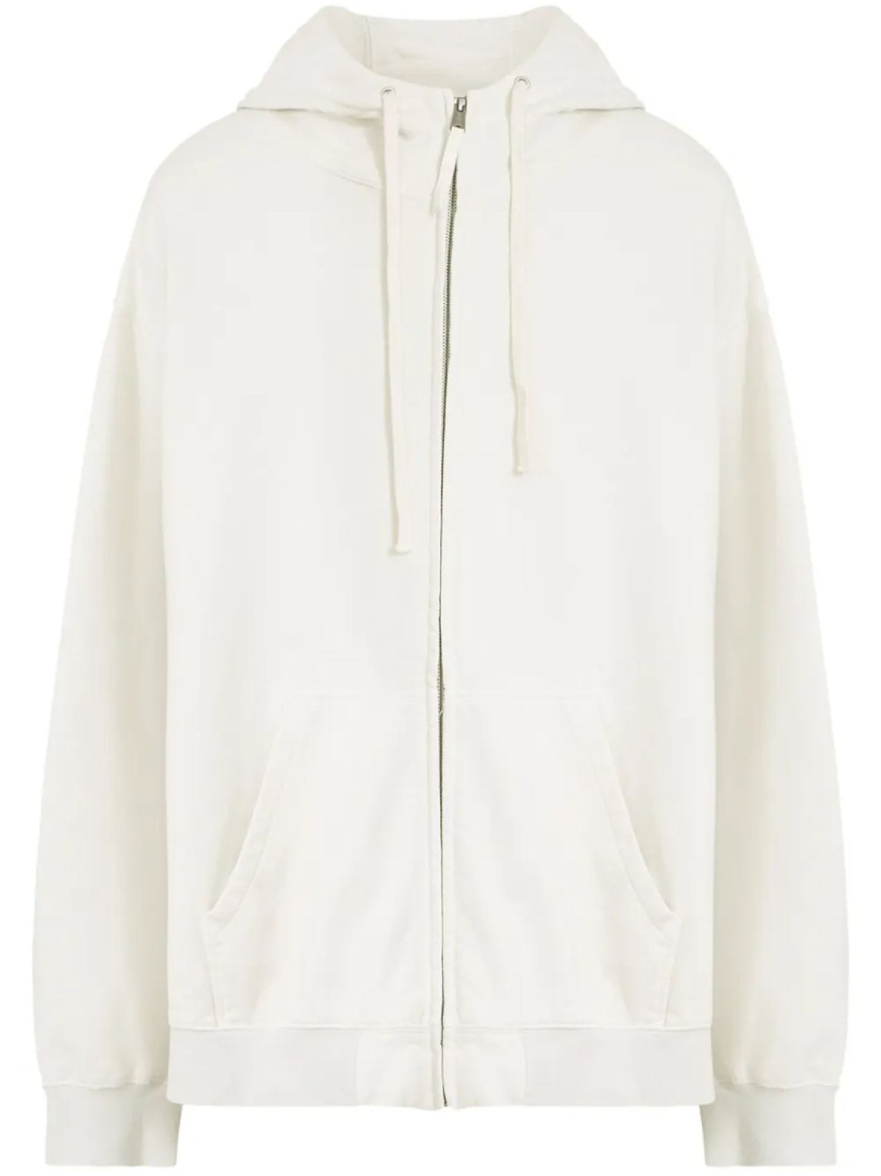 

Maison Margiela худи на молнии с кулиской, нейтральный