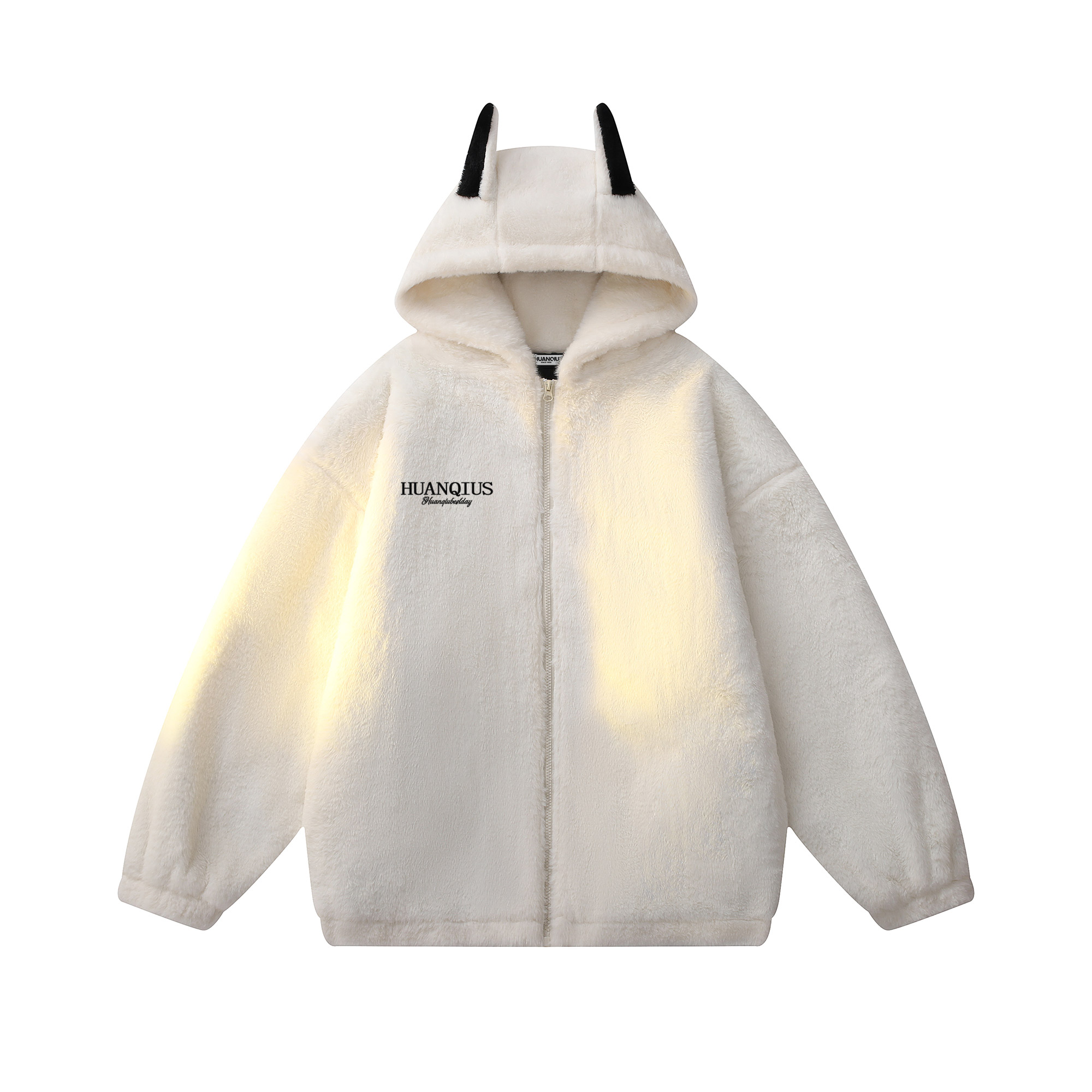 

Пальто Unisex с бархатистой текстурой HUANQIU, белый
