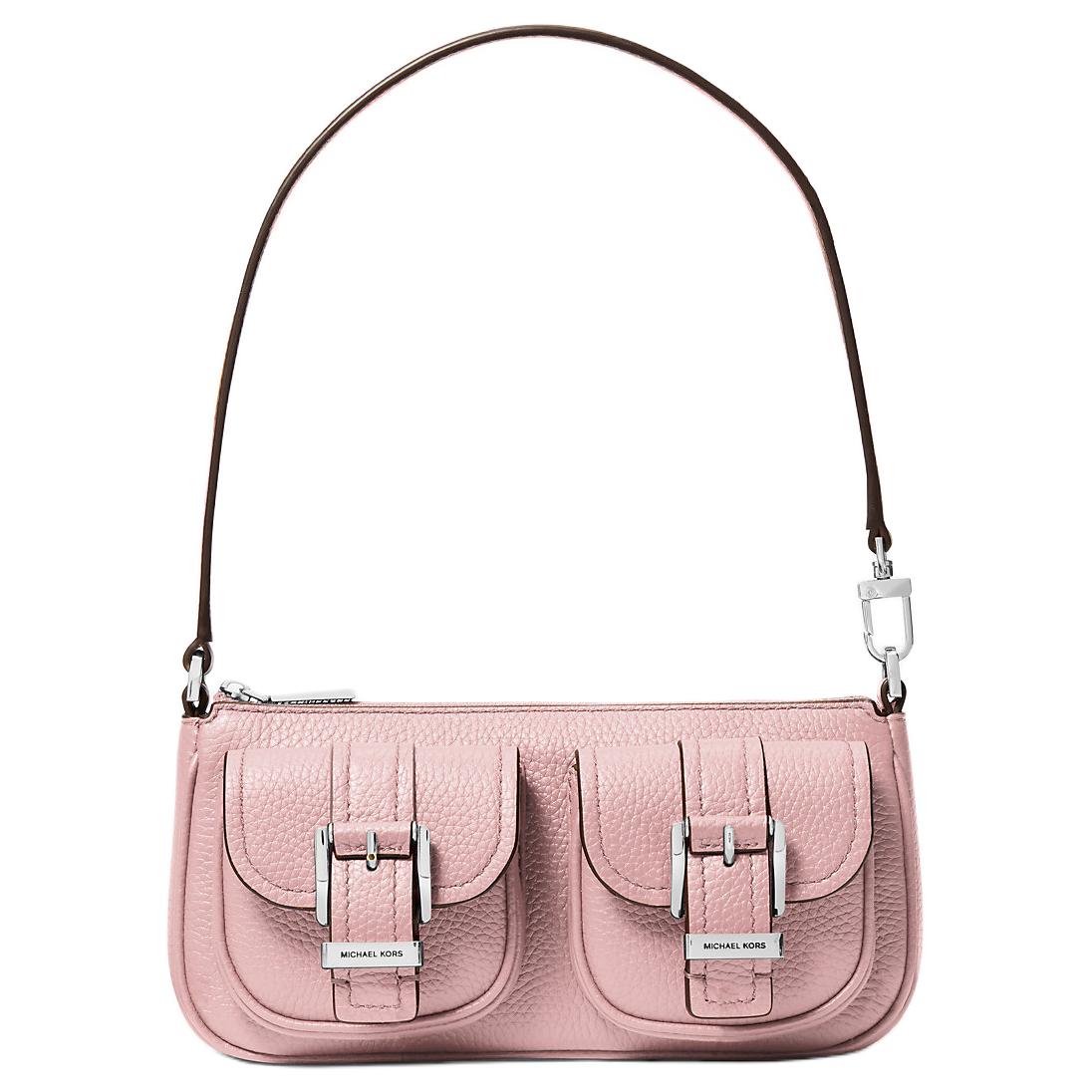 

MICHAEL KORS Сумка из личиевой зерновой кожи Женская маленькая наплечная сумка Дымчатая роза
