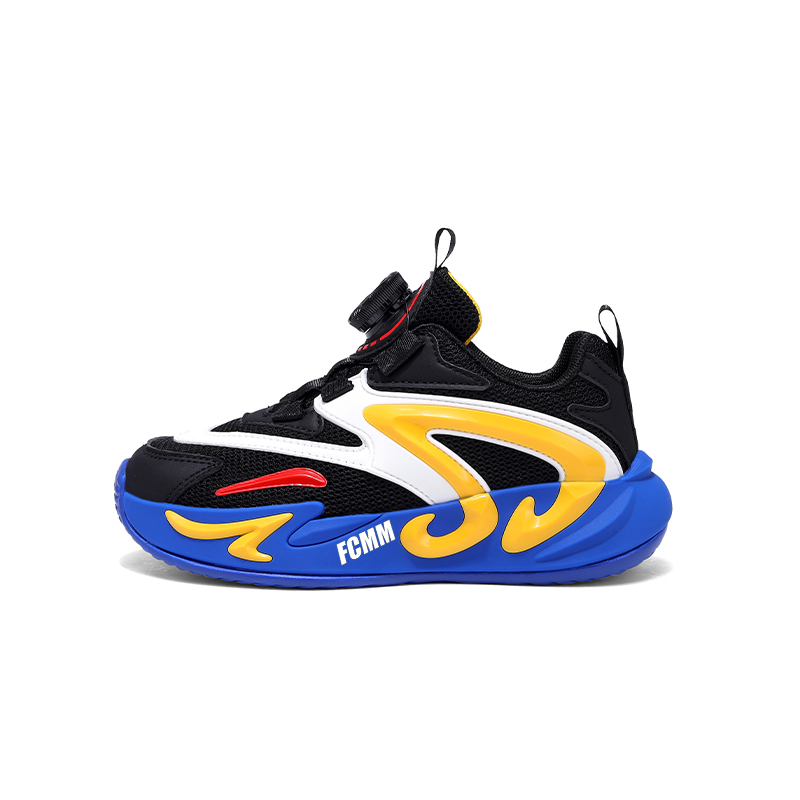 

Детские кроссовки с амортизацией и воздухопроницаемостью FCMM, черный/синий