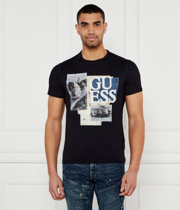 

Футболка мужская Guess Jeans с принтом, черный