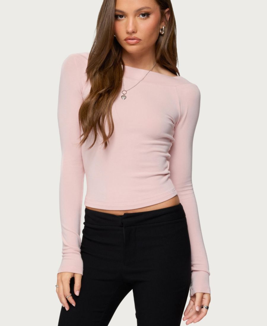 

Женская футболка Embry с вырезом-лодочкой и рукавами реглан Edikted, Light-pink, Розовый, Женская футболка Embry с вырезом-лодочкой и рукавами реглан Edikted, Light-pink