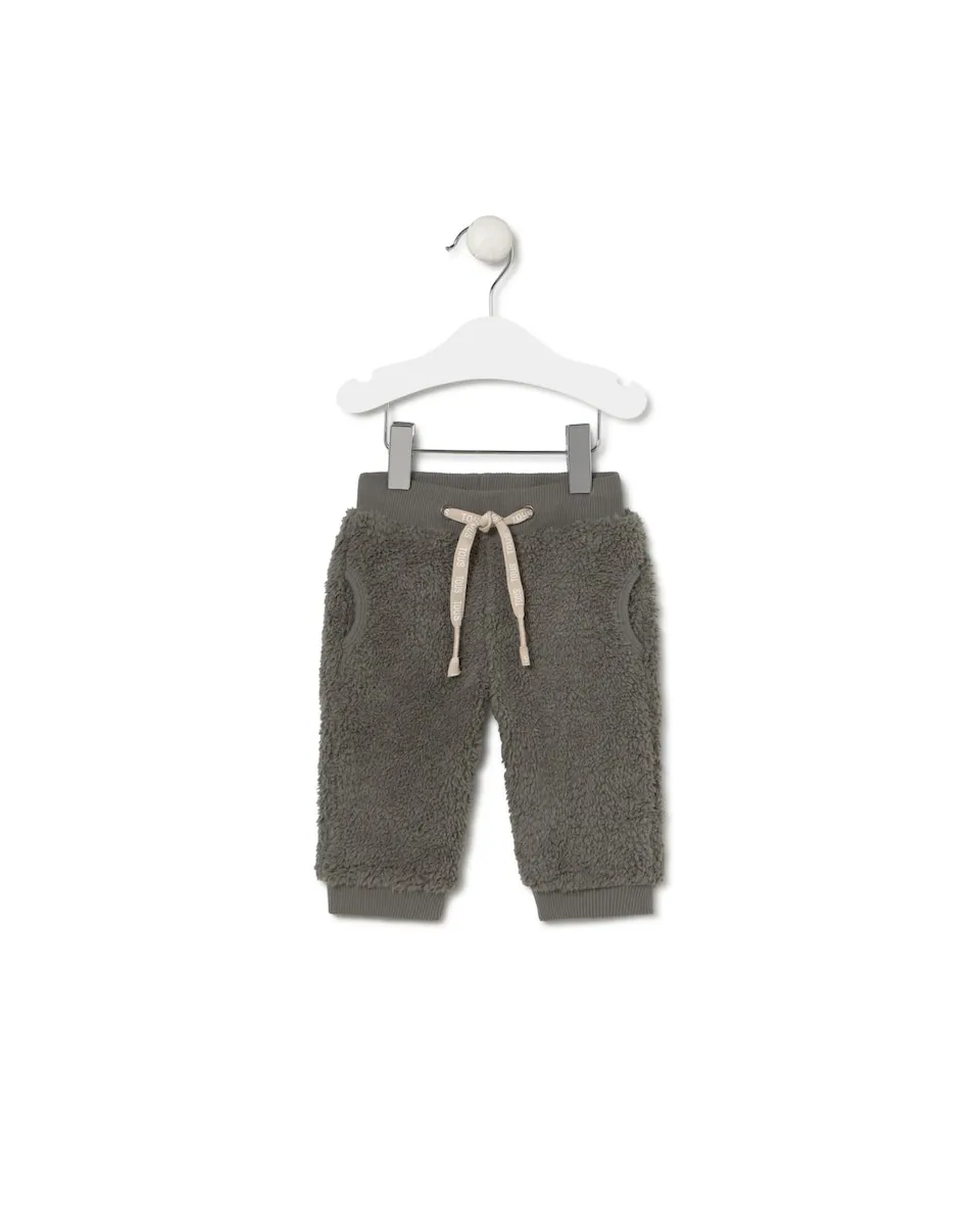 

Спортивные брюки для малыша из мягкого короткого ворса Tous, темно-серый