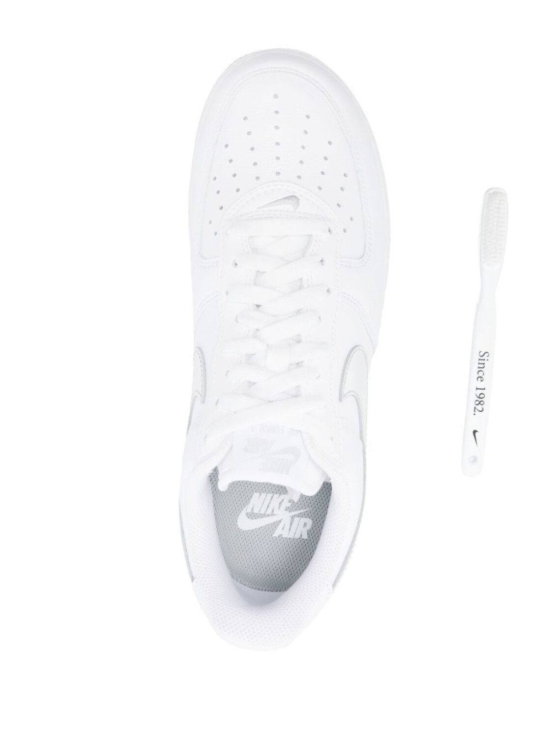 Nike кроссовки Air Force 1 Low Silver Swoosh, белый — фото 4