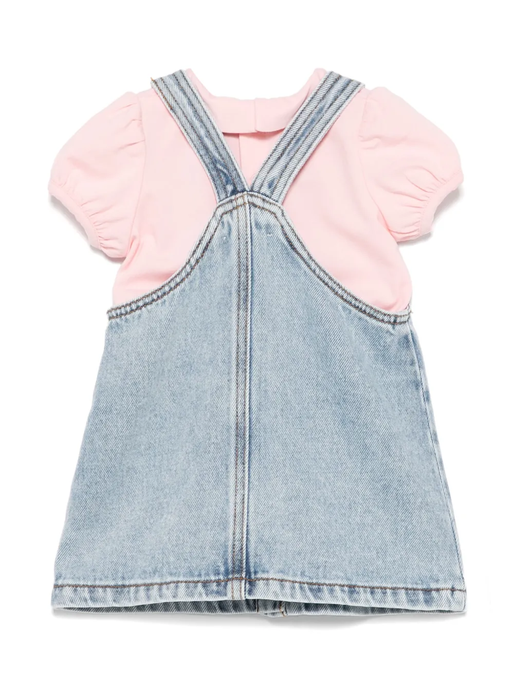 Комплект из рубашки и платья с узором Teddy Bear Moschino Kids, синий — фото 2