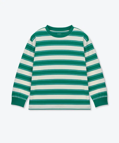 Детская футболка MUSINSA STANDARD KIDS с длинным рукавом и принтом в полоску — фото 3