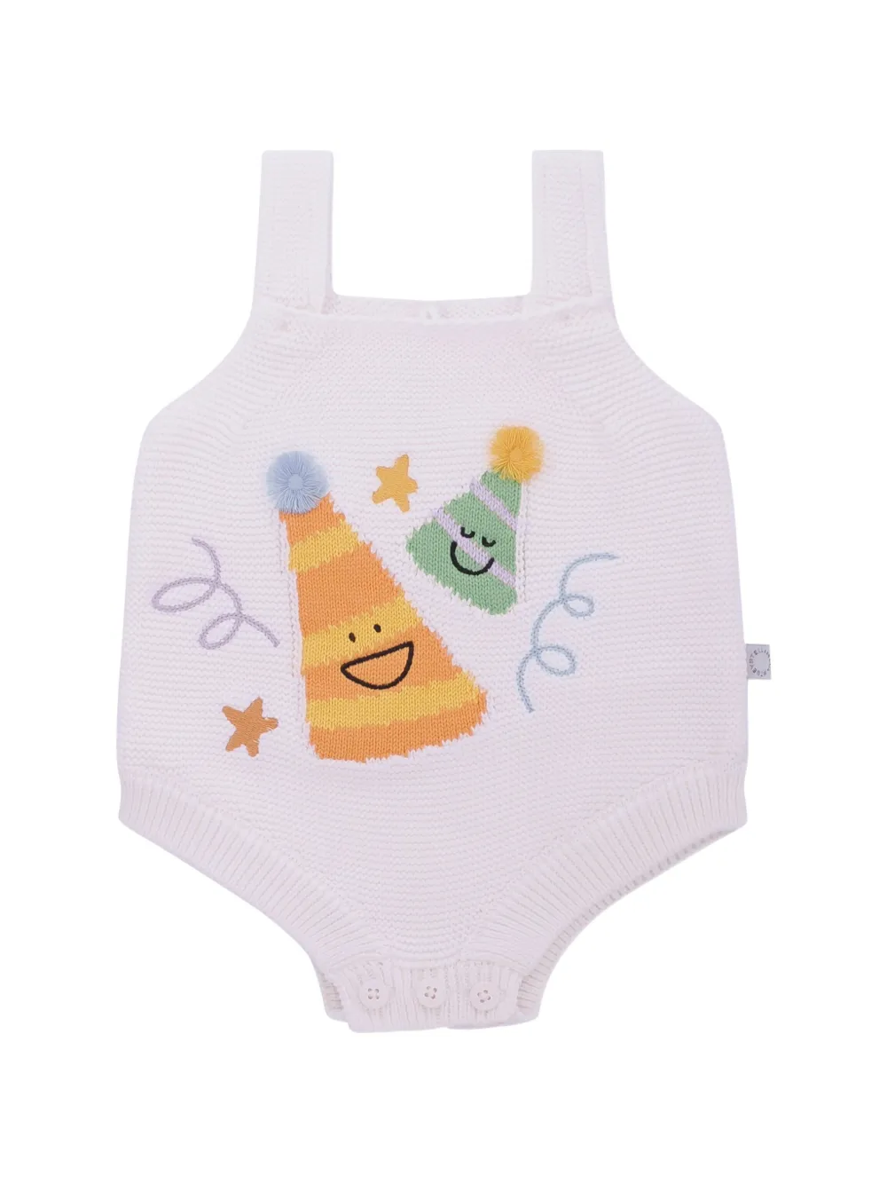 

Вышитое боди Stella McCartney Kids, белый