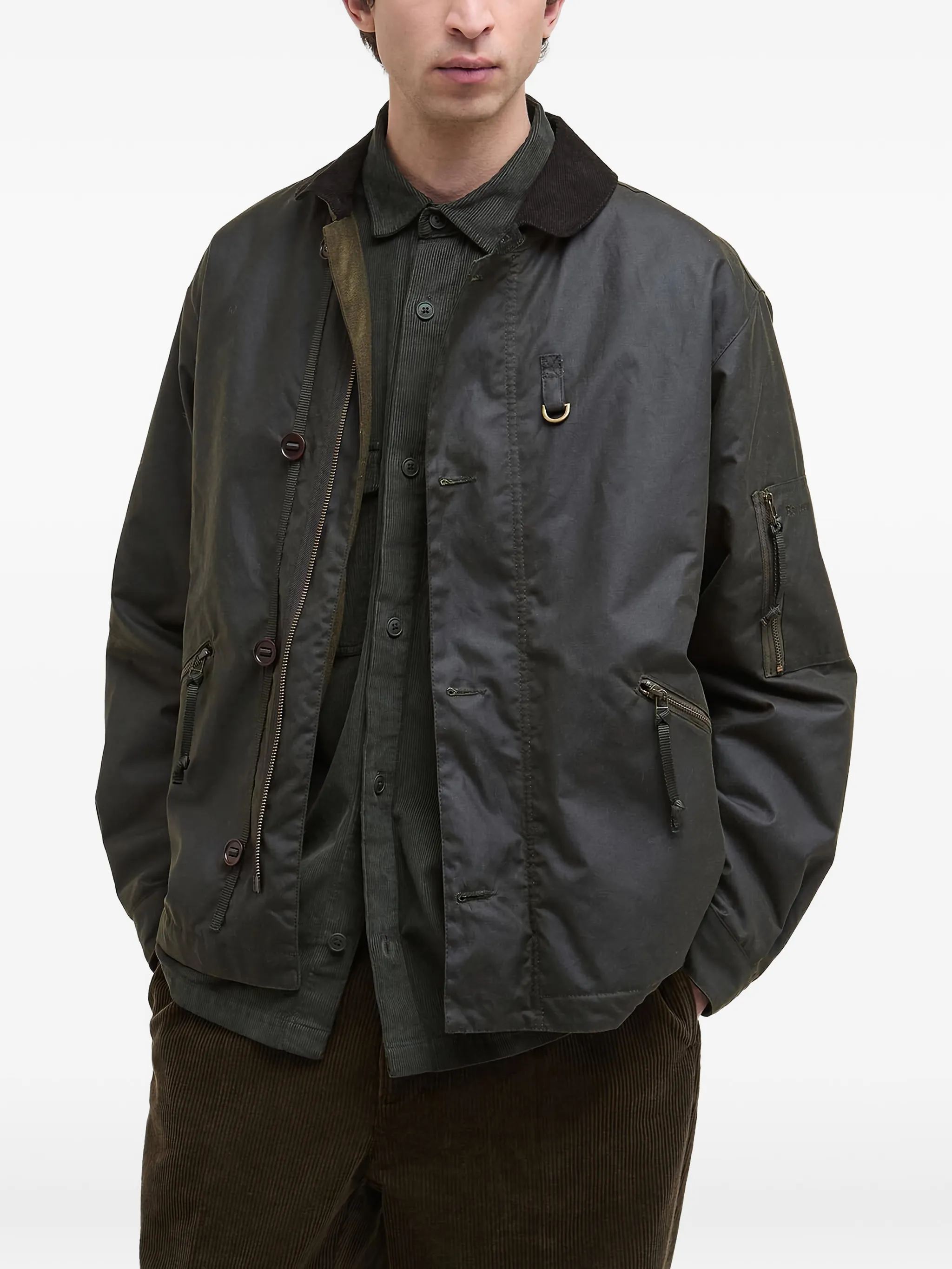 

Куртка на молнии Barbour, зеленый