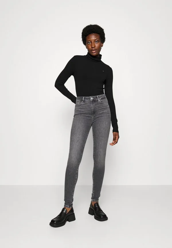 Облегающая блузка с длинными рукавами Tommy Hilfiger, Black — фото 2