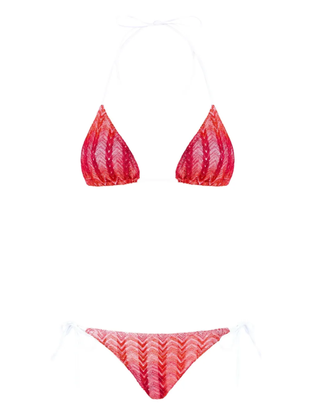 

Бикини с треугольными чашками и узором Missoni, красный