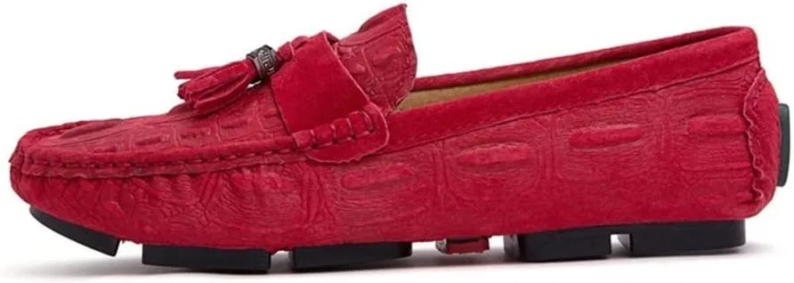 Лоферы для мужчин, искусственная крокодиловая кожа, Red SayfuR — фото 2