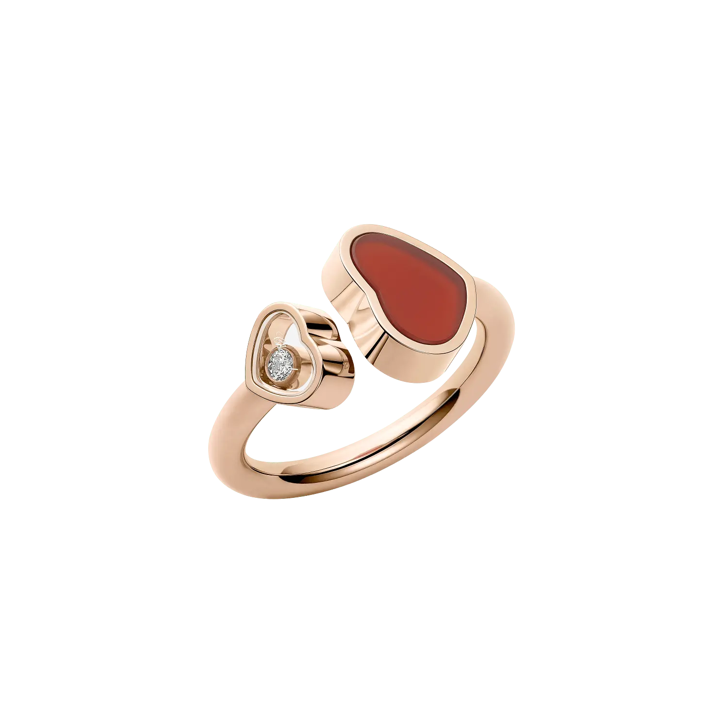 

Кольцо Chopard Happy Hearts - Кольцо, розовое золото, бриллиант, сердолик