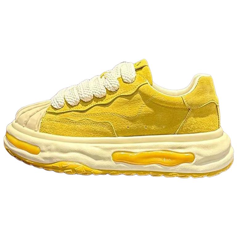 

Износостойкие дышащие низкие кроссовки для скейтбординга, увеличивающие рост, для мужчин AD, Yellow