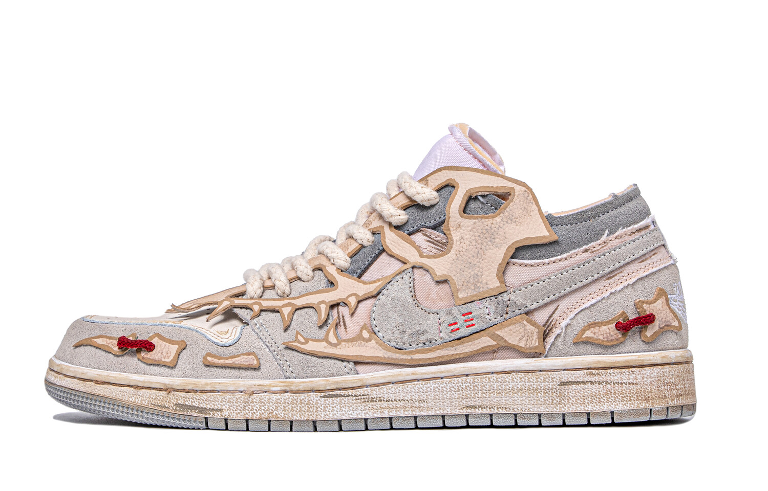 

Кроссовки Air Jordan 1 Vintage Basketball Shoes Women's Low-top White/beige/grey/brown, слоновая кость, Бежевый, Кроссовки Air Jordan 1 Vintage Basketball Shoes Women's Low-top White/beige/grey/brown, слоновая кость