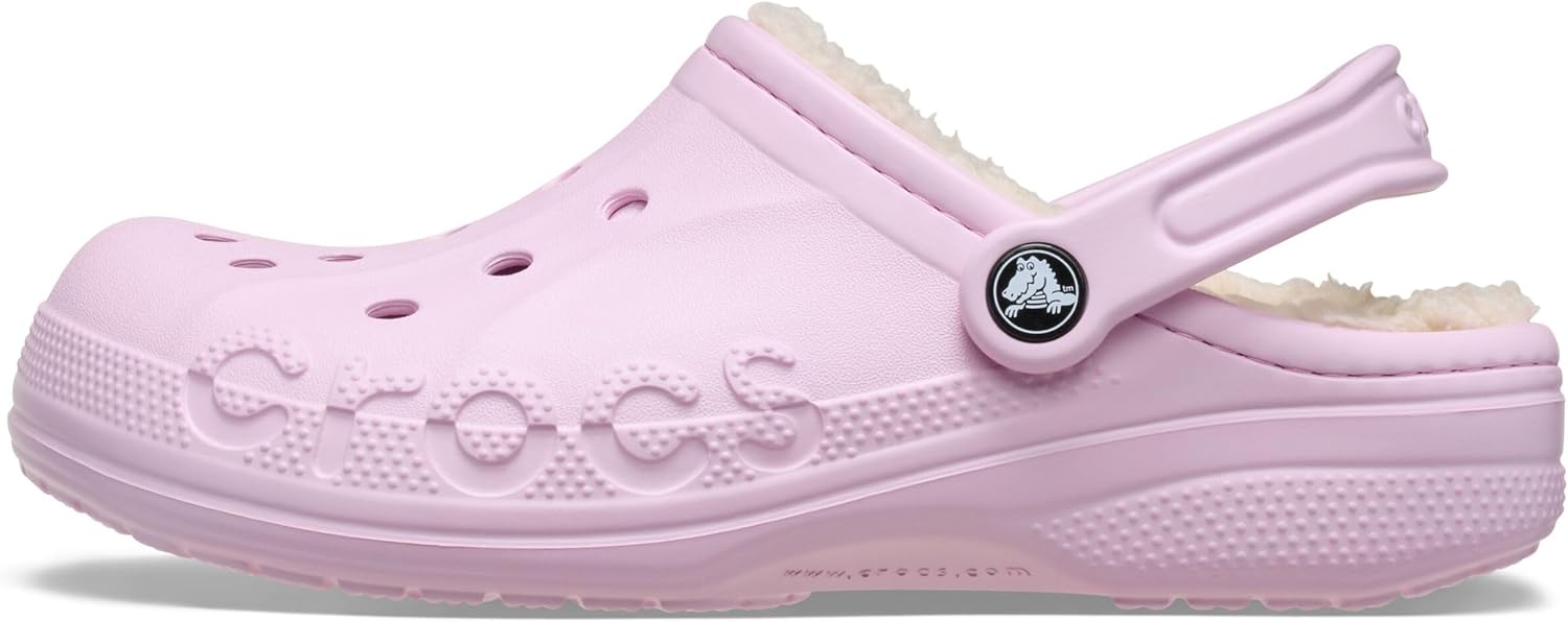 Унисекс сабо Crocs Baya с платформой и внутренней подкладкой, розовый — фото 4