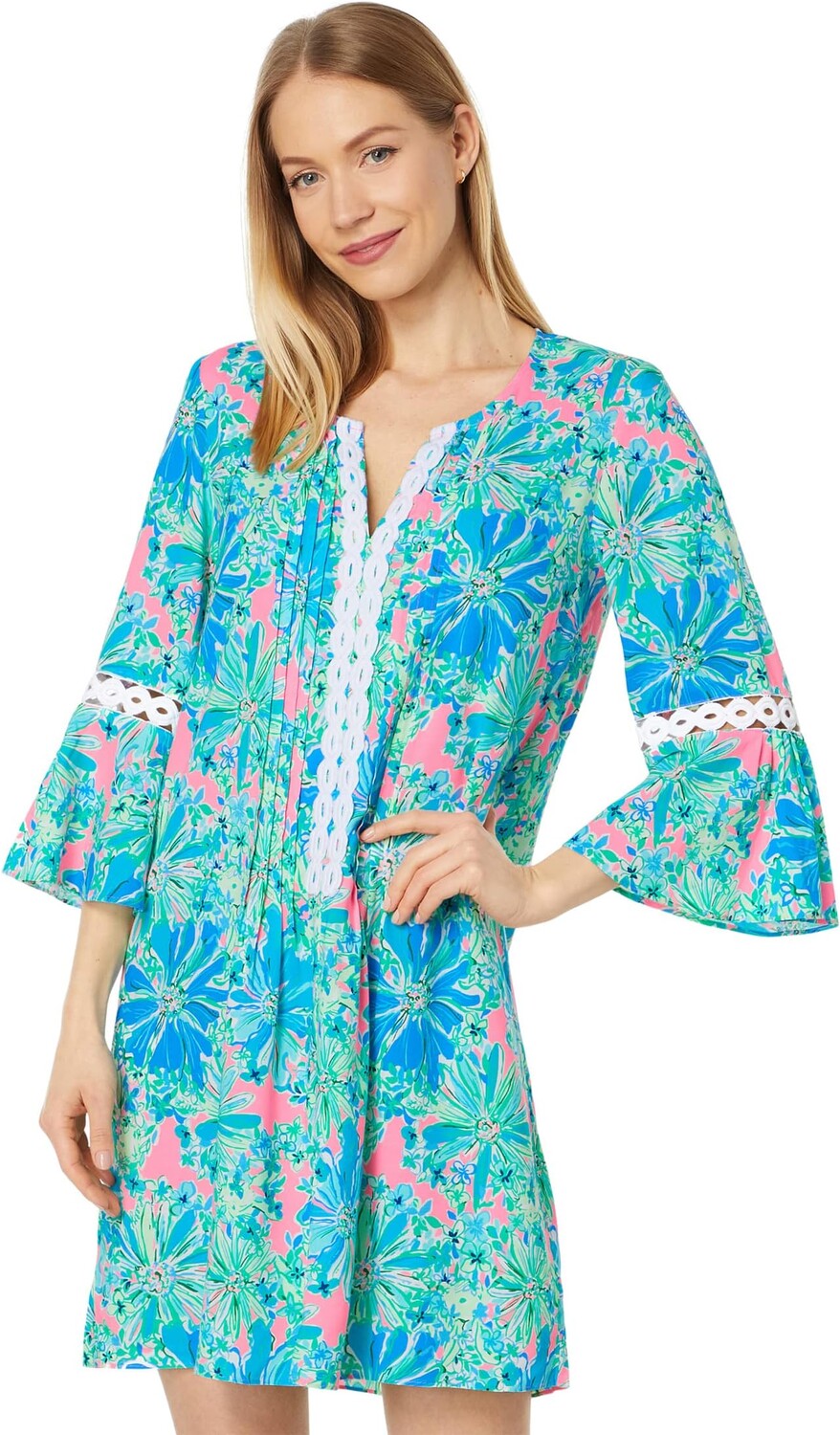 

Платье Lilly Pulitzer Hollie Tunic Dress, цвет Soleil Pink Good Hare Day