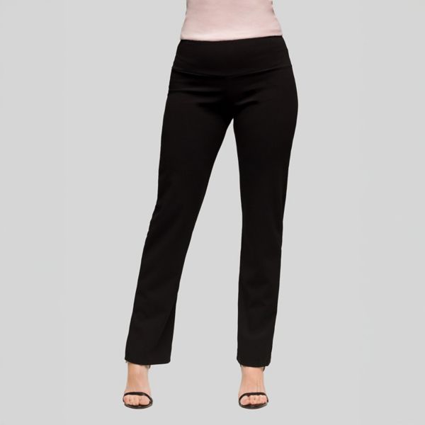 

Женские брюки с высокой талией и эластичной тканью 24Seven Comfort Apparel, черный
