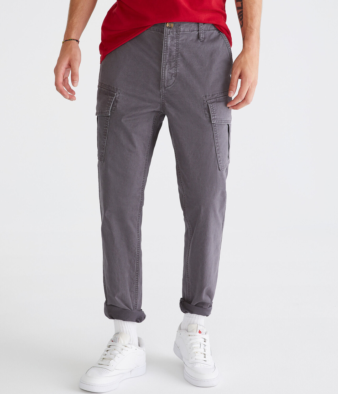 

Узкие брюки-карго Aeropostale, серый