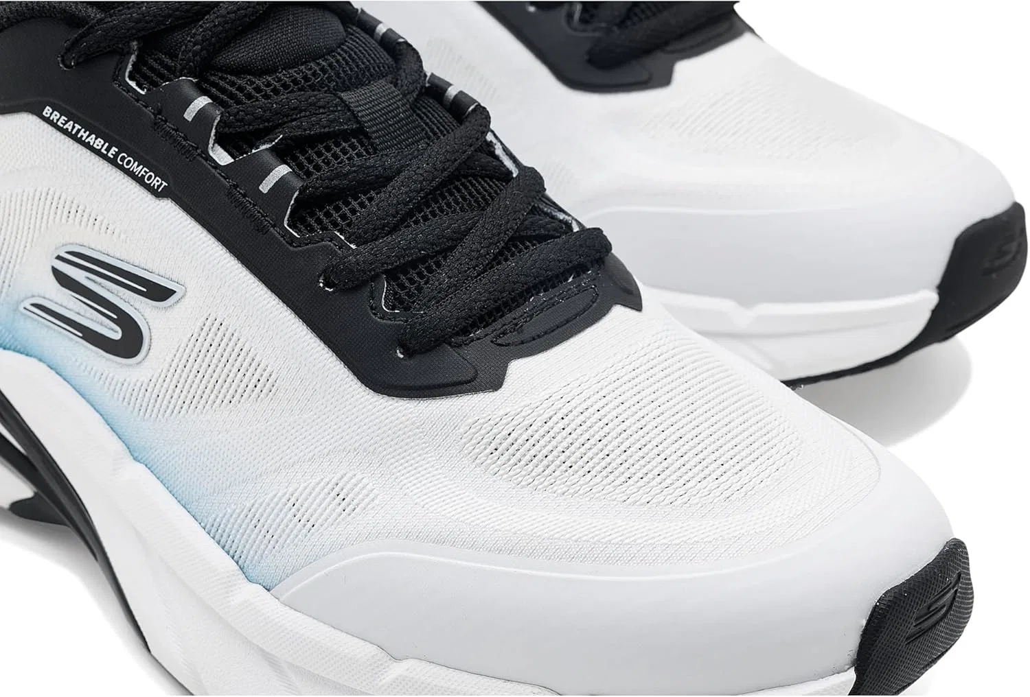 Мужские кроссовки Skechers Skech Cage Hands Free без шнурков, белый/синий — фото 2