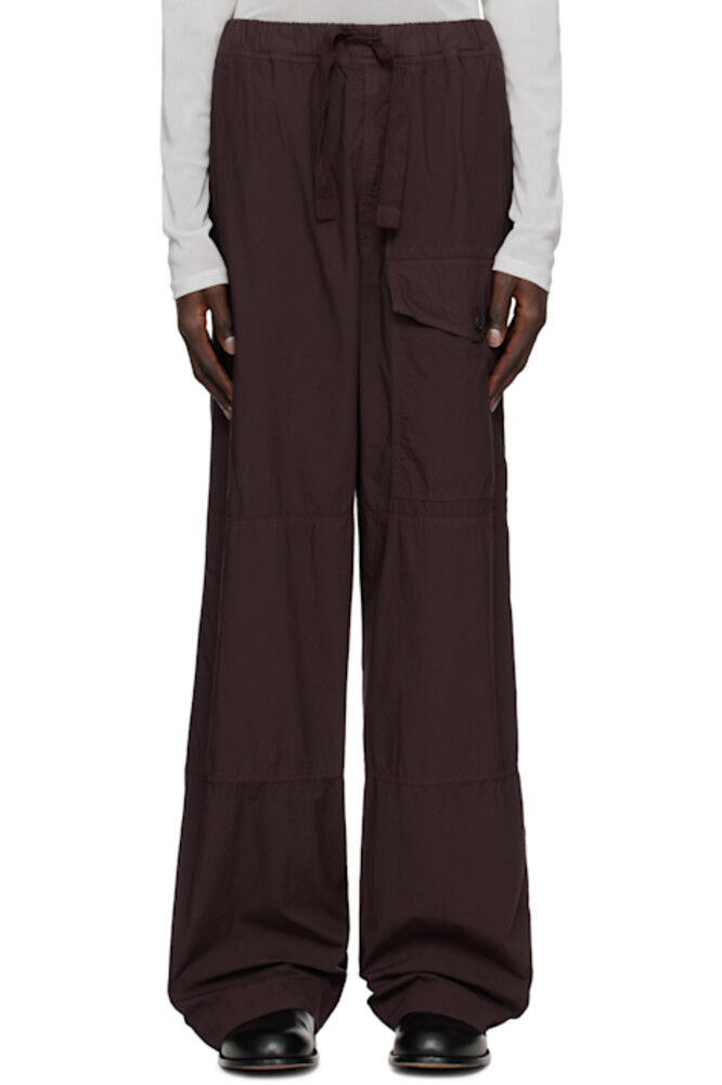 

Брюки-карго цвета с бордовым оттенком Dries Van Noten