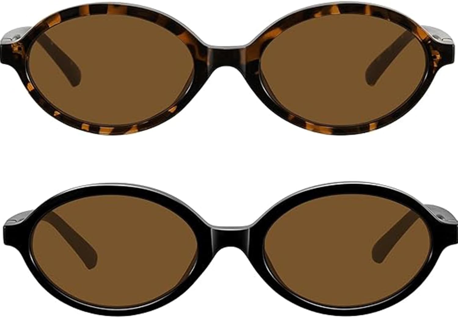 

Солнцезащитные очки MOLERFO в стиле ретро, ​​овальные, для женщин - винтажные солнцезащитные очки в стиле 90-х и Y2K, модные дизайнерские очки «кошачий глаз» для женщин, Black-brown+leopard