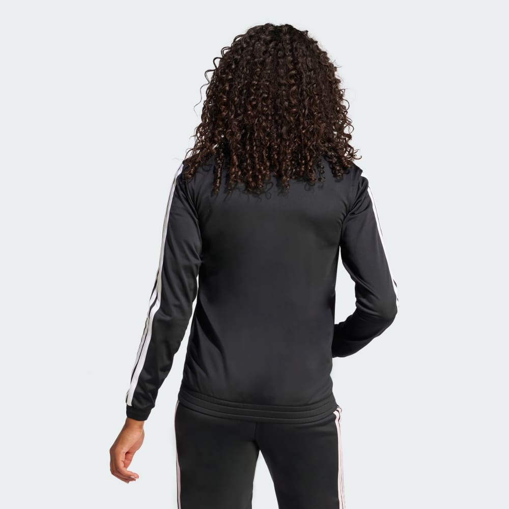 Олимпийка Adidas Tricot 3-Stripes Track Jacket, черный/белый — фото 3