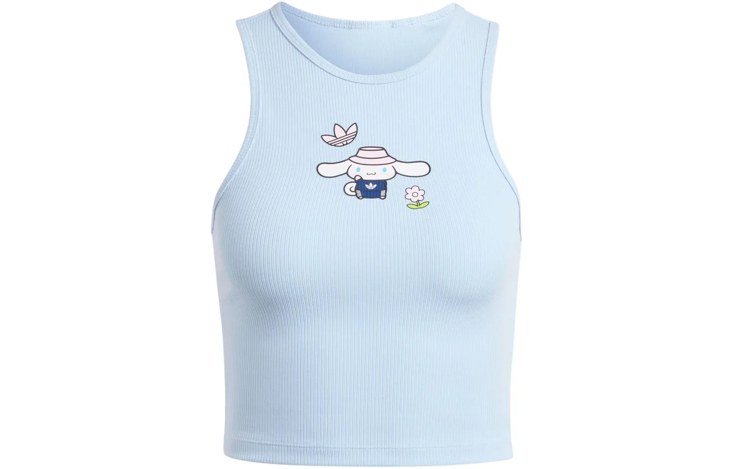 Adidas Originals Топ-майка Hello Kitty/Cinnamoroll для спорта, женская, розово-голубая