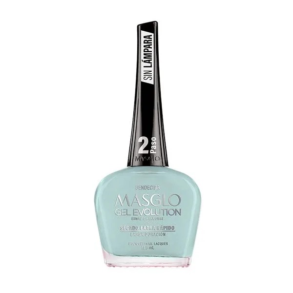Быстросохнущий лак для ногтей с эффектом геля MASGLO Gel Evolution, Bendecida