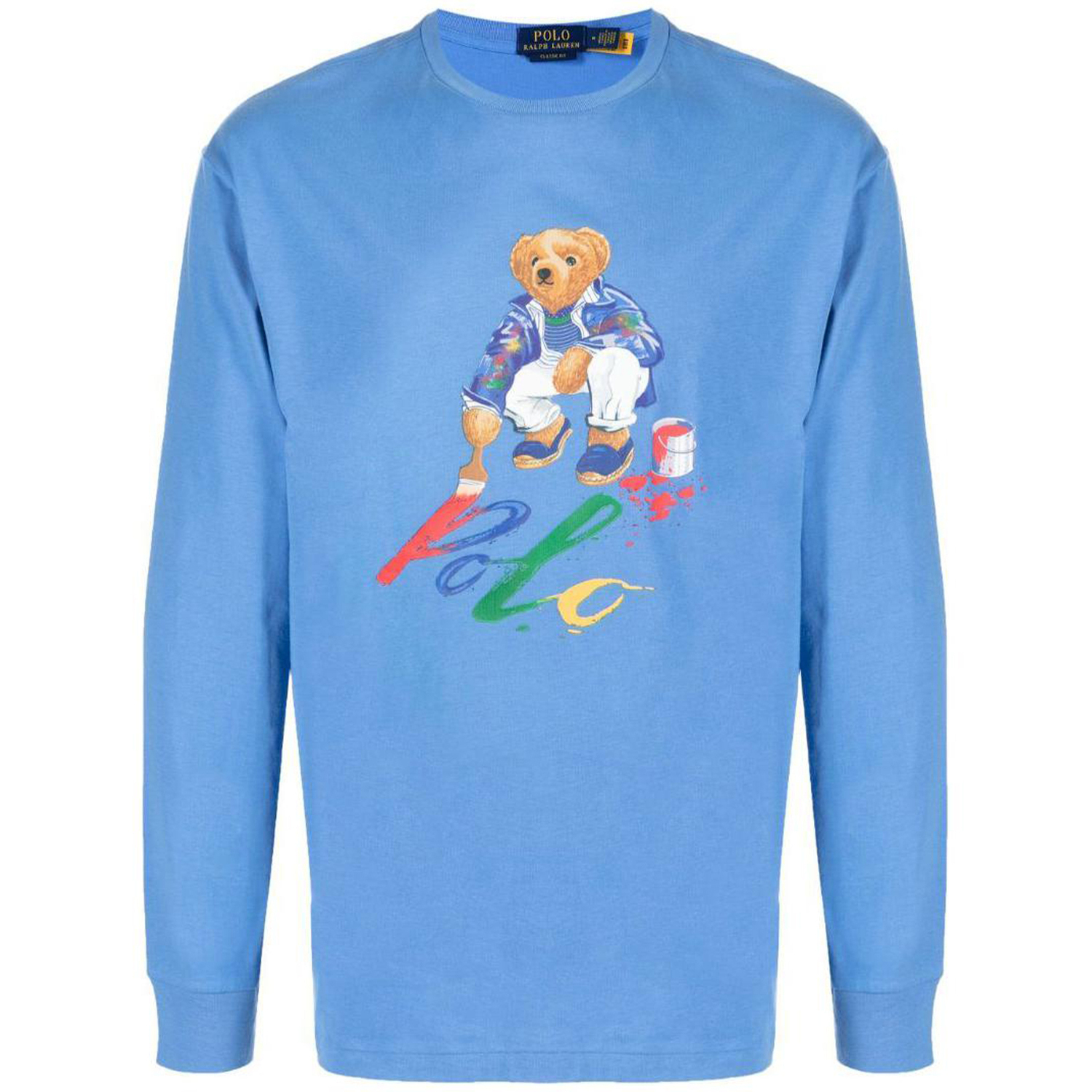 

Футболка из хлопка с принтом Polo Bear Polo Ralph Lauren, синий