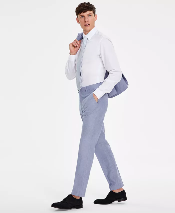 

Мужские брюки Modern-Fit TH Flex Stretch Chambray для костюма Tommy Hilfiger, синий
