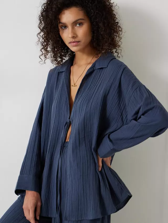 

Рубашка HUSH Elodie Tie Front Beach, цвет petrol