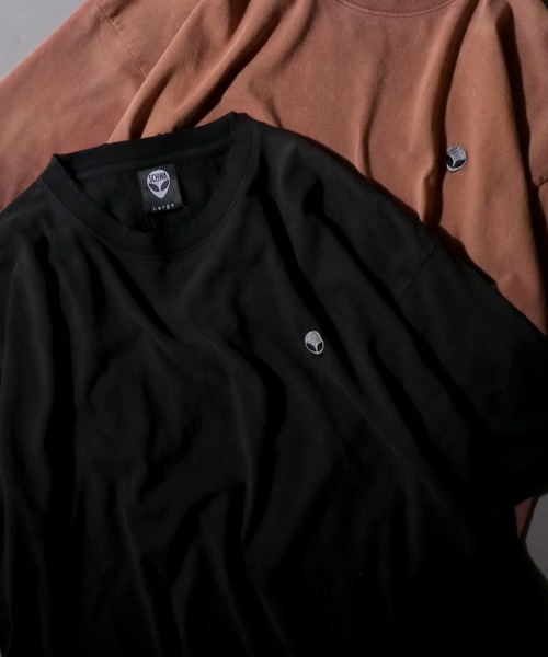 

SITRY Футболка свободного кроя с коротким рукавом, винтажная, с вышивкой, SCHWA/Schwa, черный