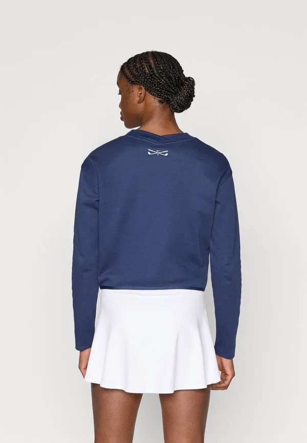 Футболка с v-образным вырезом и длинными рукавами для гольфа Nike Golf, Midnight Navy/Sail — фото 3