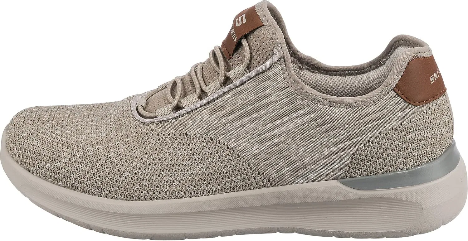 Мужские кроссовки Skechers Lattimore Coringa, Taupe Knitted Mesh — фото 2