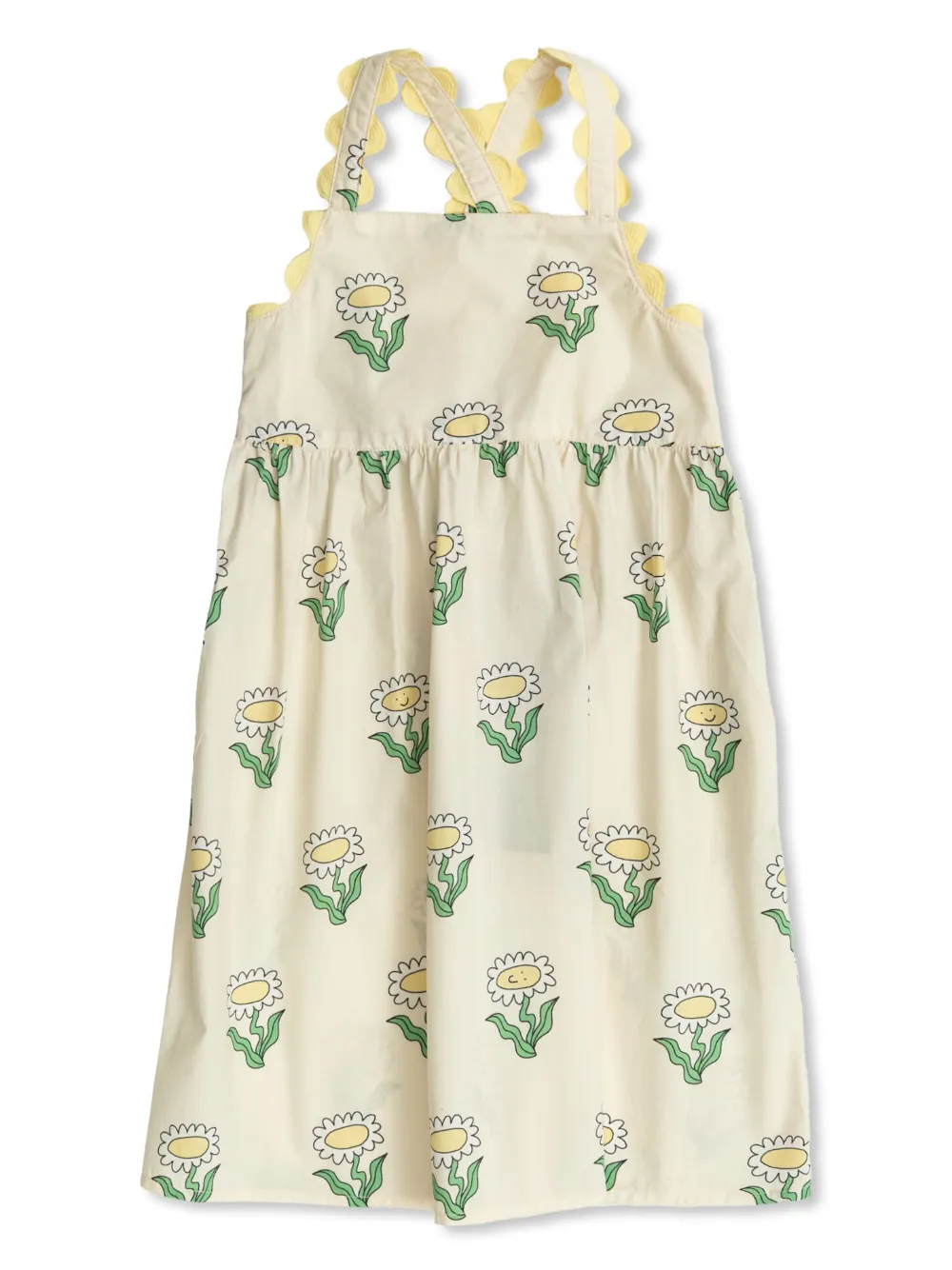 

Платье с цветочным принтом Stella McCartney Kids, нейтральный
