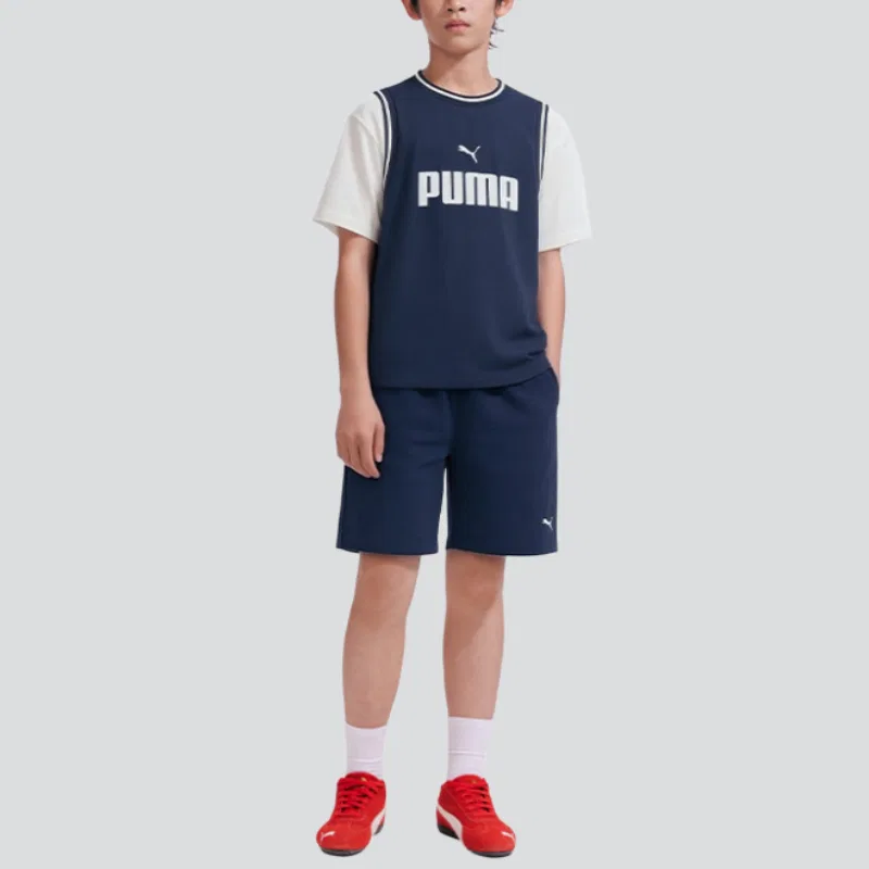 Детская повседневная спортивная футболка с круглым вырезом PUMA, Blue Tone 00388 — фото 3