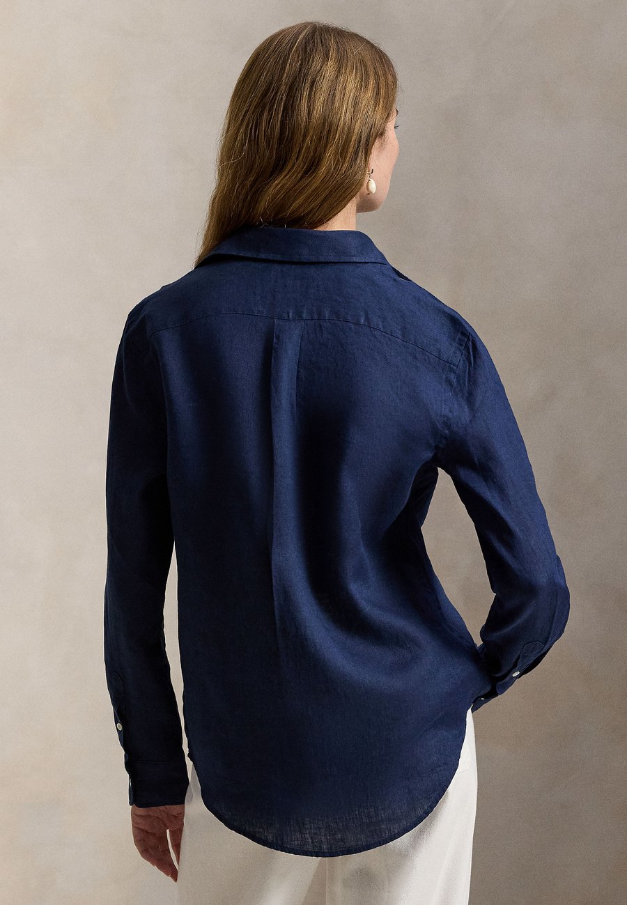 Блуза Polo Ralph Lauren CLASSIC FIT LINEN SHIRT, Tidal Navy/Dark Blue — фото 3