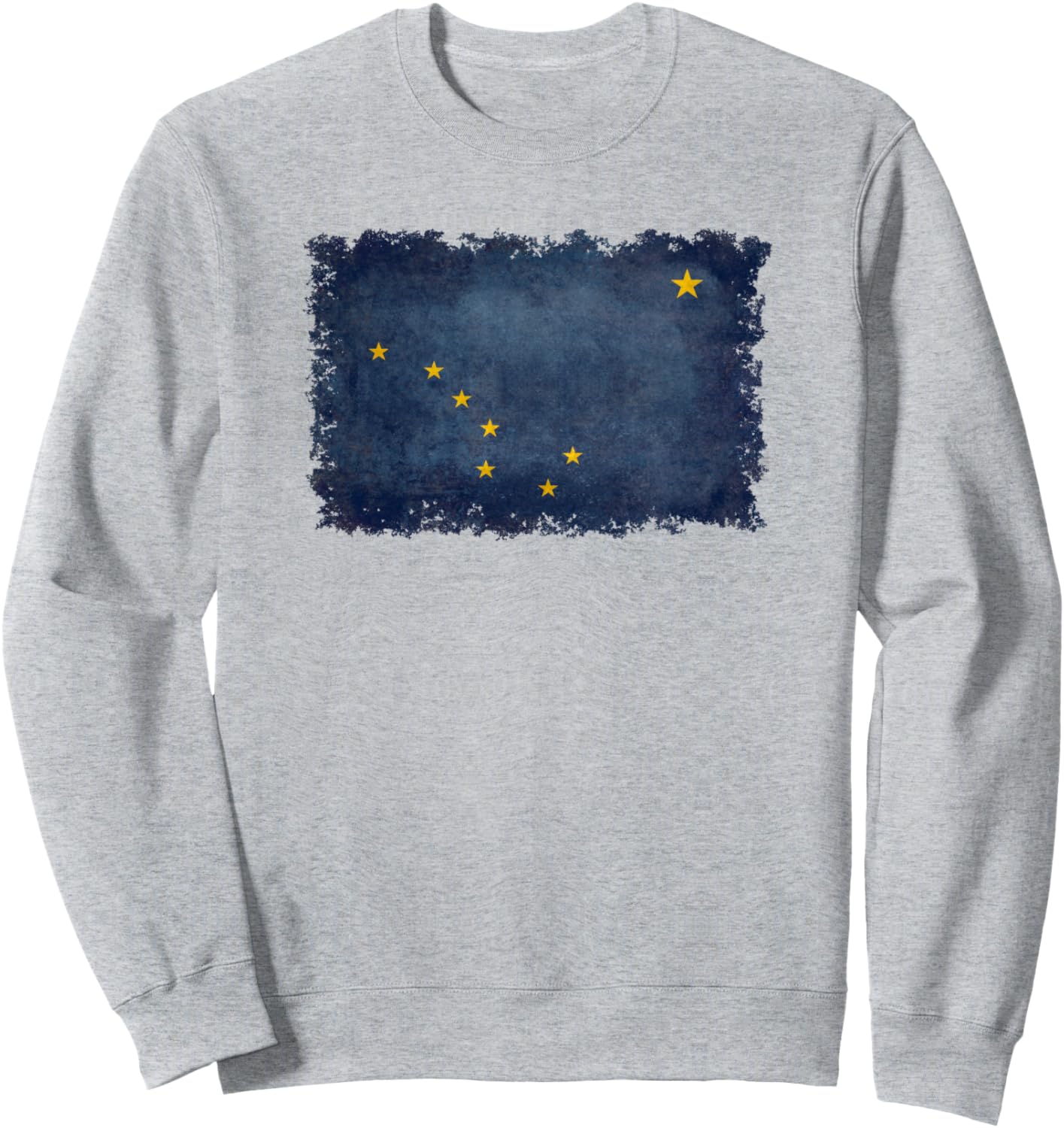 

Толстовка с изображением грязного флага Аляски Lonestardesigns, серый