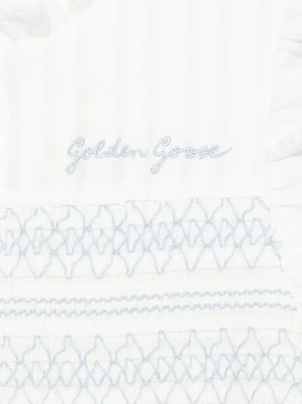 Платье с вышитым логотипом Golden Goose Kids, белый — фото 3