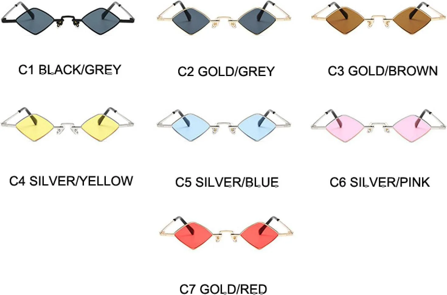 

Модные винтажные металлические солнцезащитные очки в маленькой оправе для женщин, ретро-очки в стиле панк, очки с защитой от УФ-излучения UV400 VVTWSSW, C3 Gold-brown