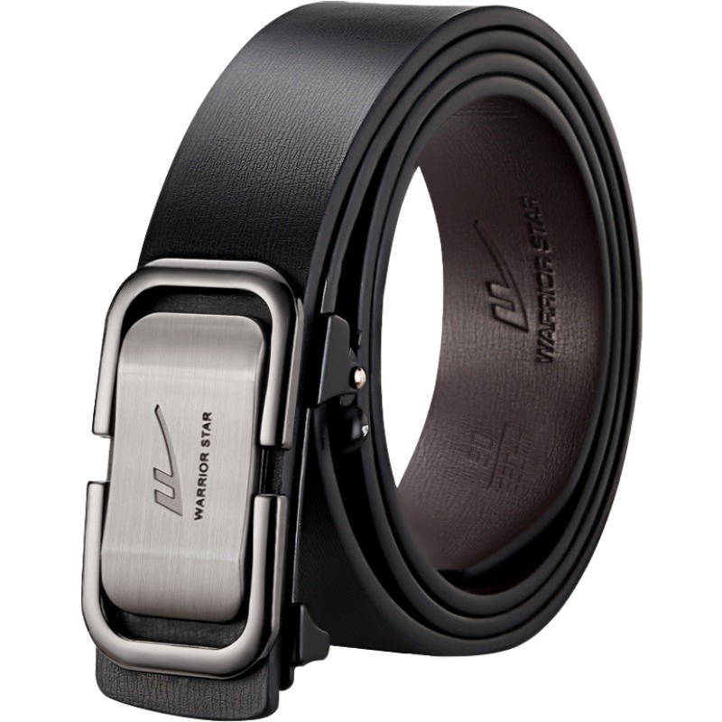 

Ремень мужской из спилка бычьей кожи шириной 33 см WARRIOR, elegance черный