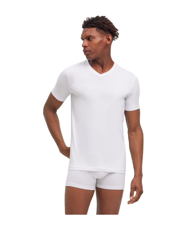 

Функциональная рубашка Falke 2er-Pack Herren T-Shirt V- Ausschnitt, белый
