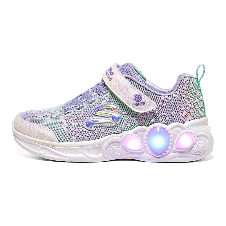 

Skechers Kids Детские кроссовки с противоскользящим и износостойким дышащим верхом, лавандового цвета