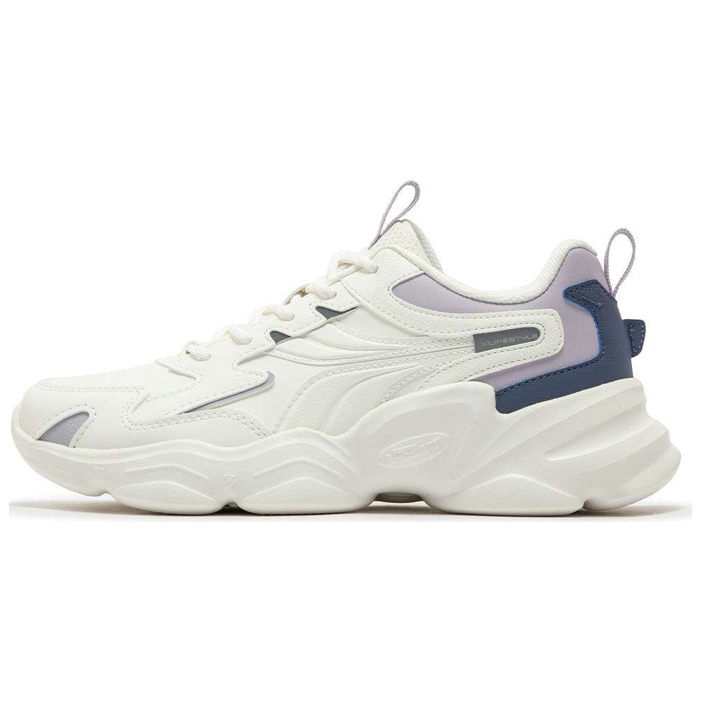 

361° Скользостойкие износостойкие низкие повседневные беговые кроссовки Women's White Blue Purple