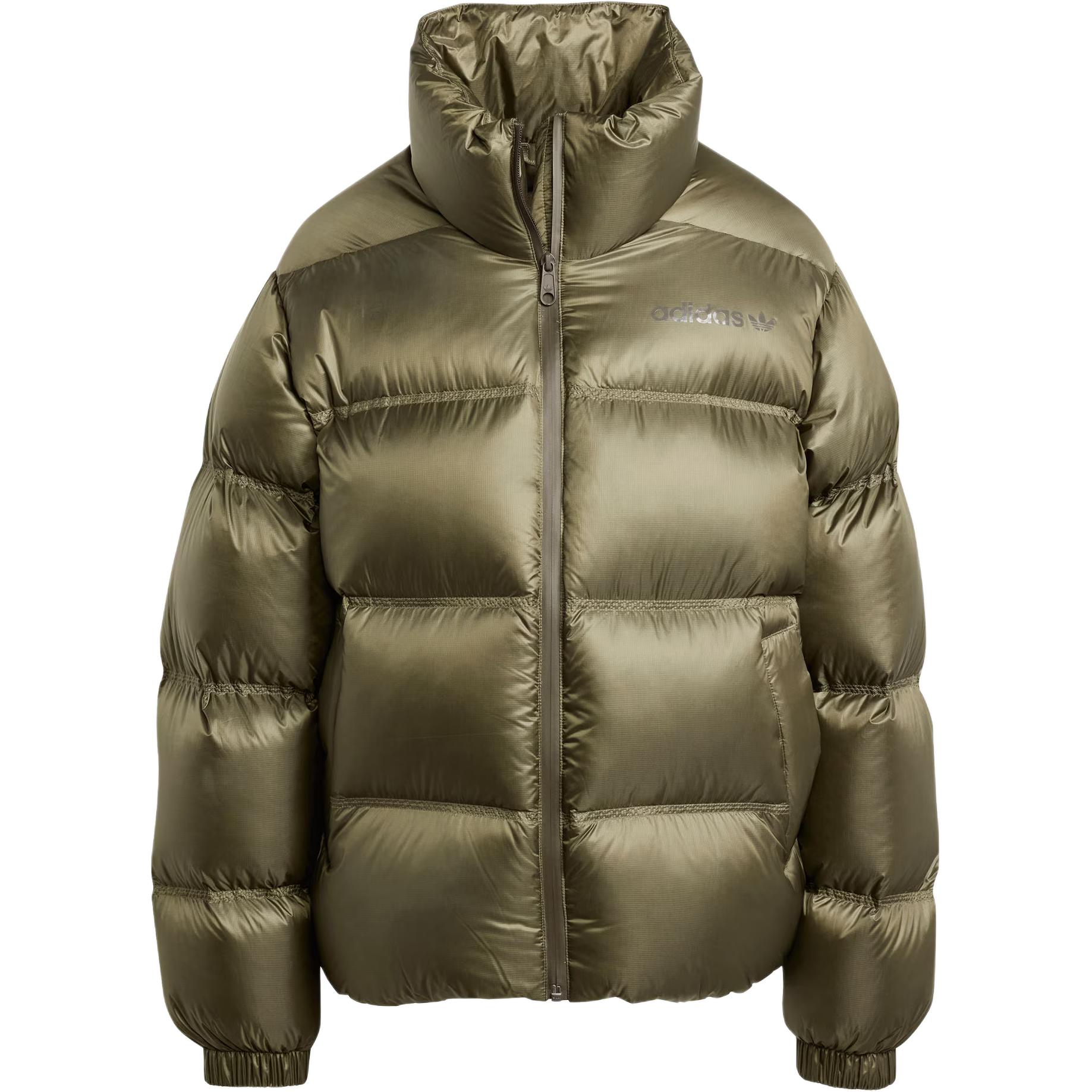 Adidas Originals Женская Пуховая Куртка Strata Olive Green из Премиального Перхе — фото 2