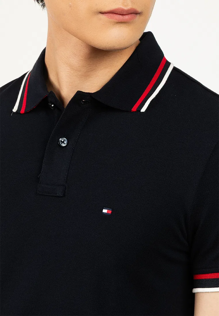 Поло, slim fit, Tommy Hilfiger, цвет Desert Sky — фото 3