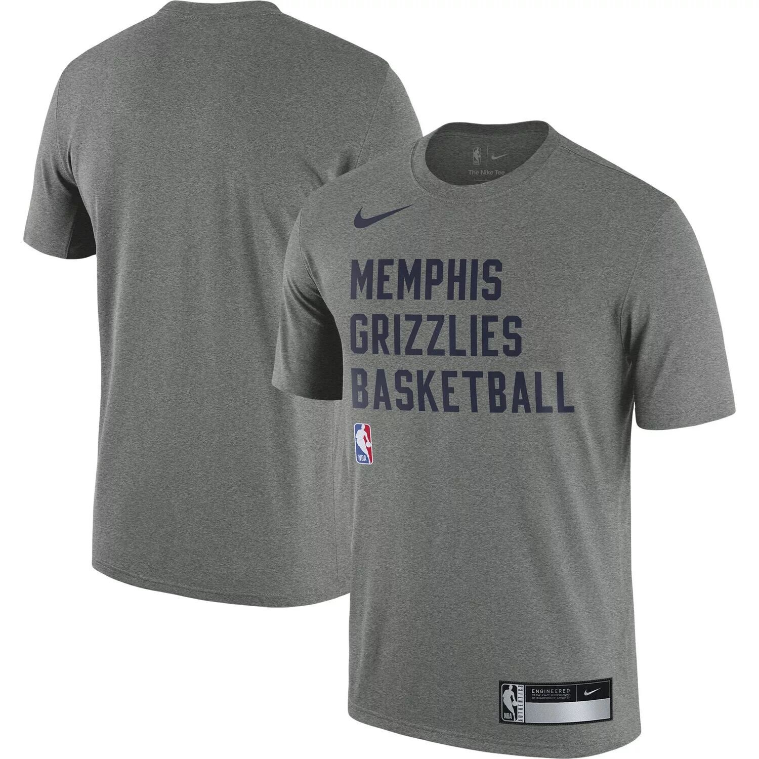 

Мужская футболка Heather Grey Memphis Grizzlies 2023/24 Sideline Legend Performance Practice Practice Nike